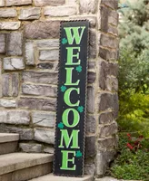 Glitzhome 42" Lighted St. Patrick's Wooden Welcome Porch Sign