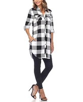 Women's Plaid Tunic Shirt