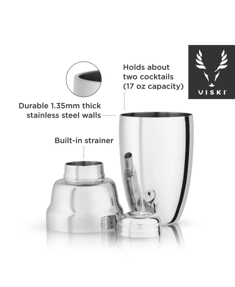 Viski Professional Heavyweight Cocktail Shaker, 17 Oz