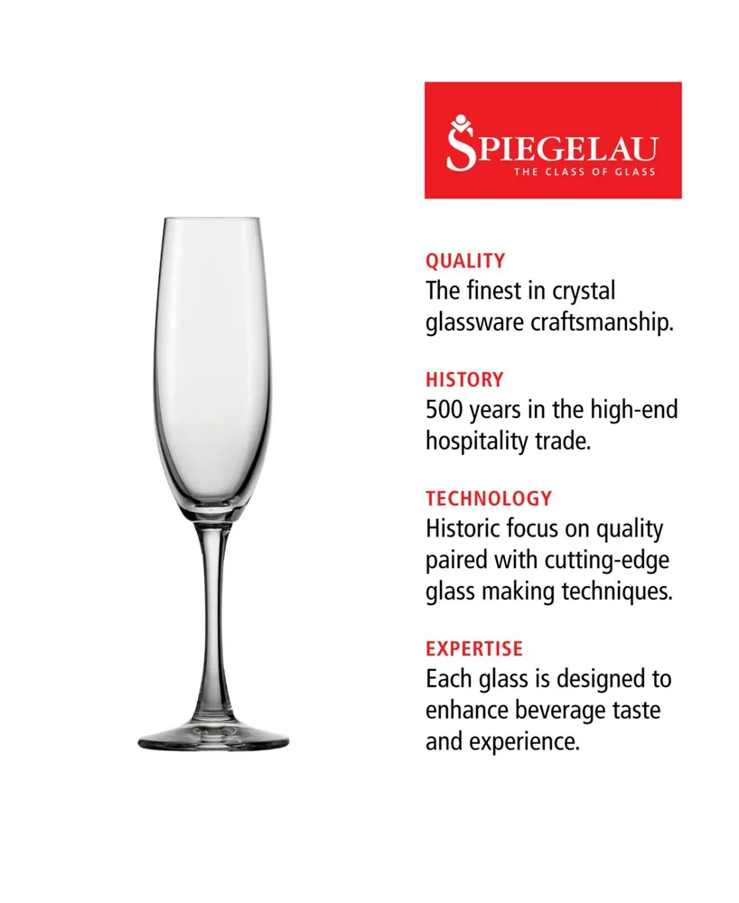 Spiegelau Wine Lovers Champagne Wine Glasses, Set of 4, 6.7 Oz