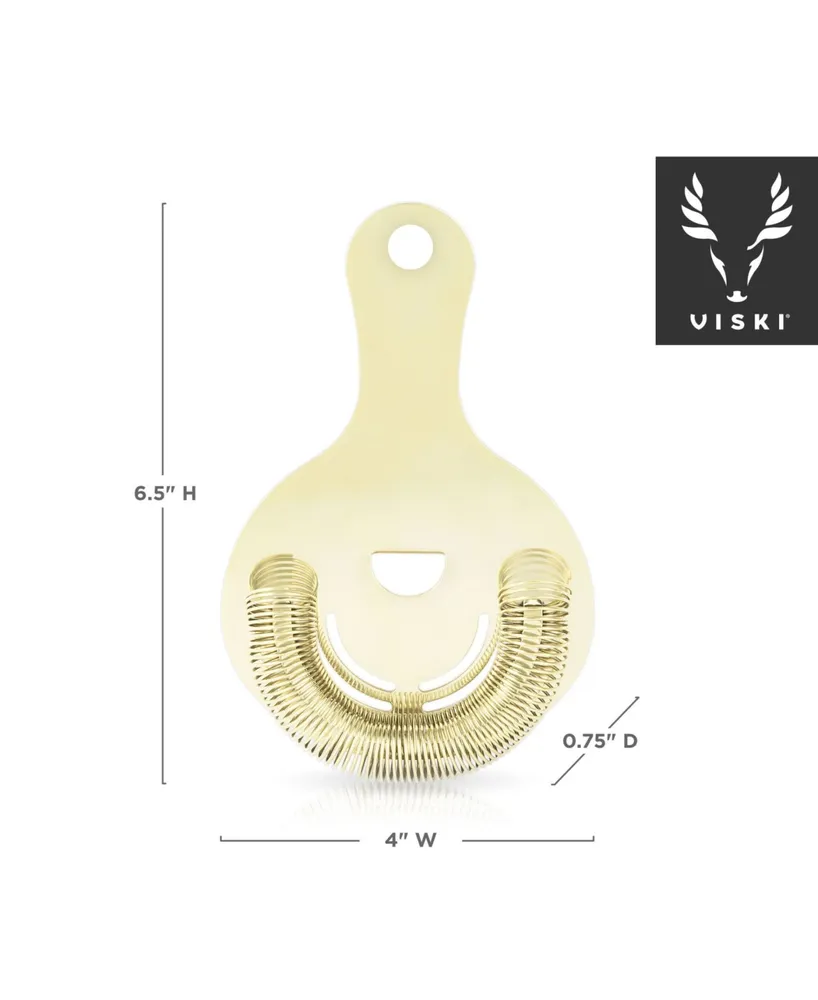 Viski Gold-Tone Hawthorne Strainer - Gold