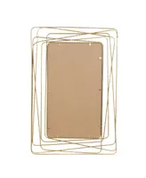 Metal Contemporary Wall Mirror, 47" x 31" - Gold