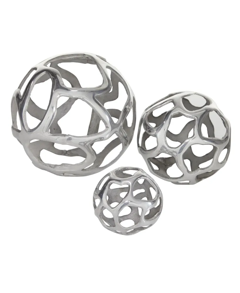 Contemporary Sculpture, Set of 3 - Silver