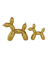 Contemporary Dog Sculpture, Set of 2 - Gold