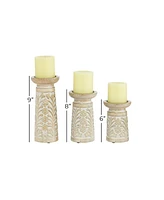 Natural Candle Holders, Set of 3