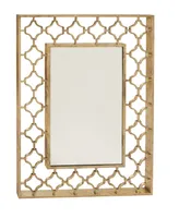 Glam Metal Wall Mirror, 50" x 38" - Gold