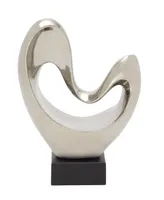 Modern Abstract Sculpture, 14" x 10" - Silver