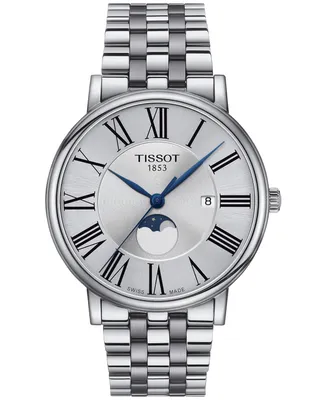 Tissot Men's Carson Premium Gent Moonphase Stainless Steel Bracelet Watch 40mm