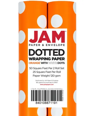 Jam Paper 25 Square Feet Wrapping Paper Rolls, Pack of 2