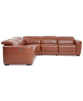 Lexanna -Pc. Leather Sectional with Power Motion Recliners