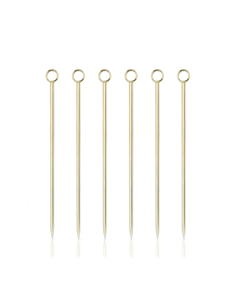 Viski Cocktail Picks, Set of 6 - Gold