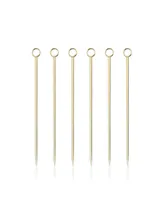 Viski Cocktail Picks, Set of 6 - Gold