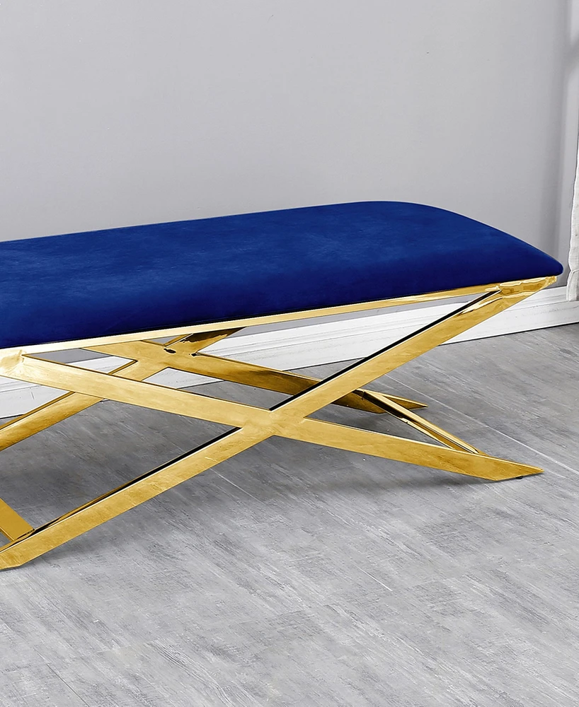 Velvet Accent Bench
