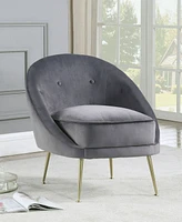 Olivia Velour with Legs Accent Chair