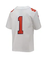 Big Boys Number 1 White Clemson Tigers Replica Football Jersey