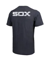 Men's Navy Chicago White Sox Throwback Logo Tri-Blend T-shirt