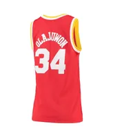 Women's Hakeem Olajuwon Red Houston Rockets 1993-94 Hardwood Classics Swingman Jersey