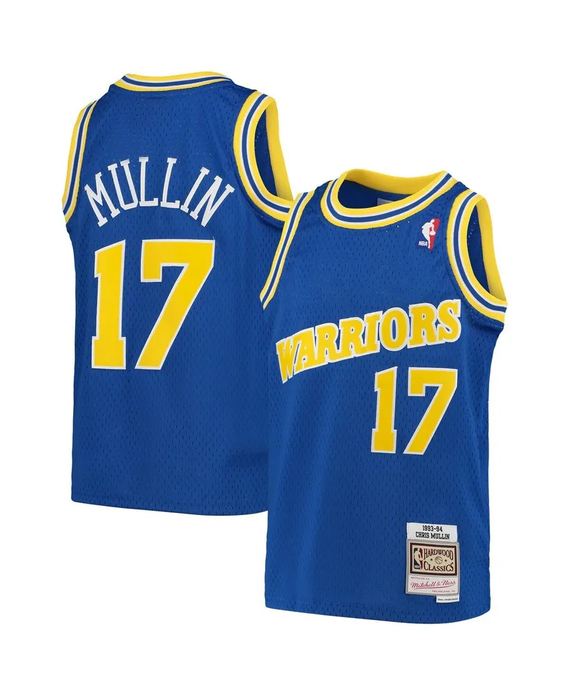 Big Boys Chris Mullin Royal Golden State Warriors 1993-94 Hardwood Classics Swingman Throwback Jersey