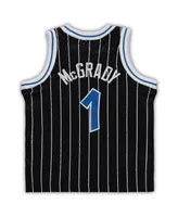Baby Boys and Girls Mitchell & Ness Tracy McGrady Black Distressed Orlando Magic 2003/04 Hardwood Classics Retired Player Jersey