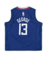 Toddler Girls and Boys Paul George Royal La Clippers 2020/21 Replica Jersey - Icon Edition