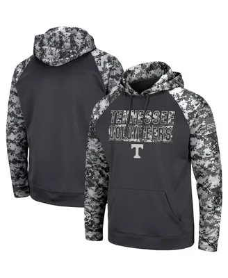 Men's Charcoal Tennessee Volunteers Oht Military-Inspired Appreciation Digital Camo Pullover Hoodie