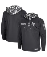 Men's Charcoal Air Force Falcons Oht Military-Inspired Appreciation Digi Camo Quarter-Zip Hoodie