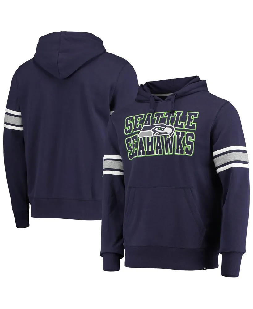 Women's New Era College Navy Seattle Seahawks Tie Dye Fleece Full-Zip Hoodie