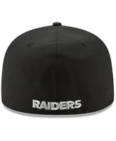 Men's Black Las Vegas Raiders Omaha 59FIFTY Fitted Hat