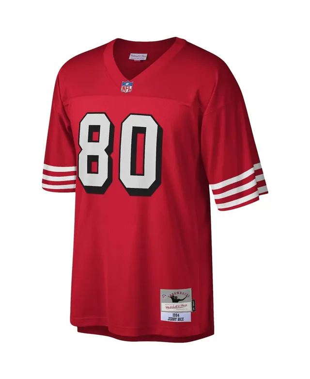 Men's Mitchell & Ness Jerry Rice Scarlet/Gold San Francisco 49ers 1994 Split Legacy Replica Jersey Size: Medium