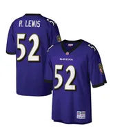 Men's Ray Lewis Purple Baltimore Ravens Big and Tall 2000 Retired Player Replica Jersey