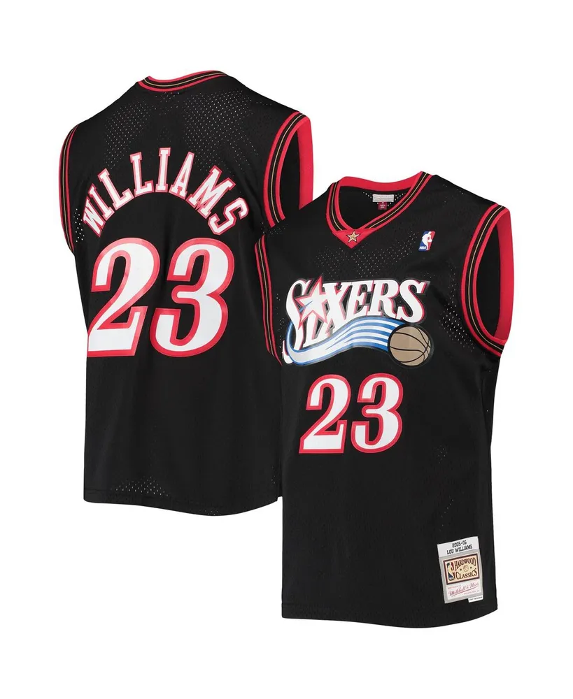 Men's Lou Williams Black Philadelphia 76ers 2005-06 Hardwood Classics Swingman Jersey