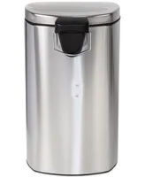 Honey Can Do 50-Liter Square Stainless Steel Step Trash Can with Soft-Close Lid