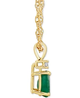 Sapphire (1/2 ct. t.w.) & Diamond Accent 18" Pendant Necklace 14k Gold (Also Ruby Emerald)