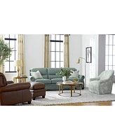 Closeout! Marick 67" Leather Roll Arm Loveseat, Created for Macy's