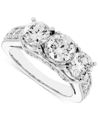 Diamond 3-Stone Ring (3 ct. t.w.) in 14k White Gold