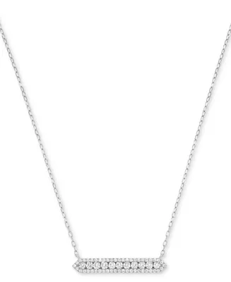 Diamond Bar 18" Pendant Necklace (1/2 ct. t.w.) 14k White Gold or Yellow