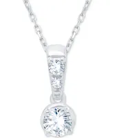 Forever Grown Diamonds Lab-Created Diamond 18" Pendant Necklace (1/4 ct. t.w.) in Sterling Silver