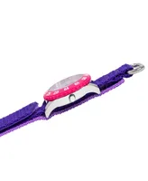 ewatchfactory Girl's Disney Encanto Mirabel Purple Nylon Strap Watch 32mm