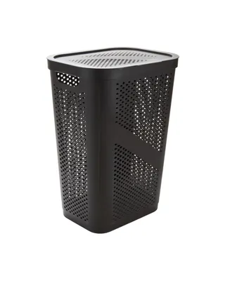 Mind Reader Perforated Lightweight Laundry Hamper with Lid