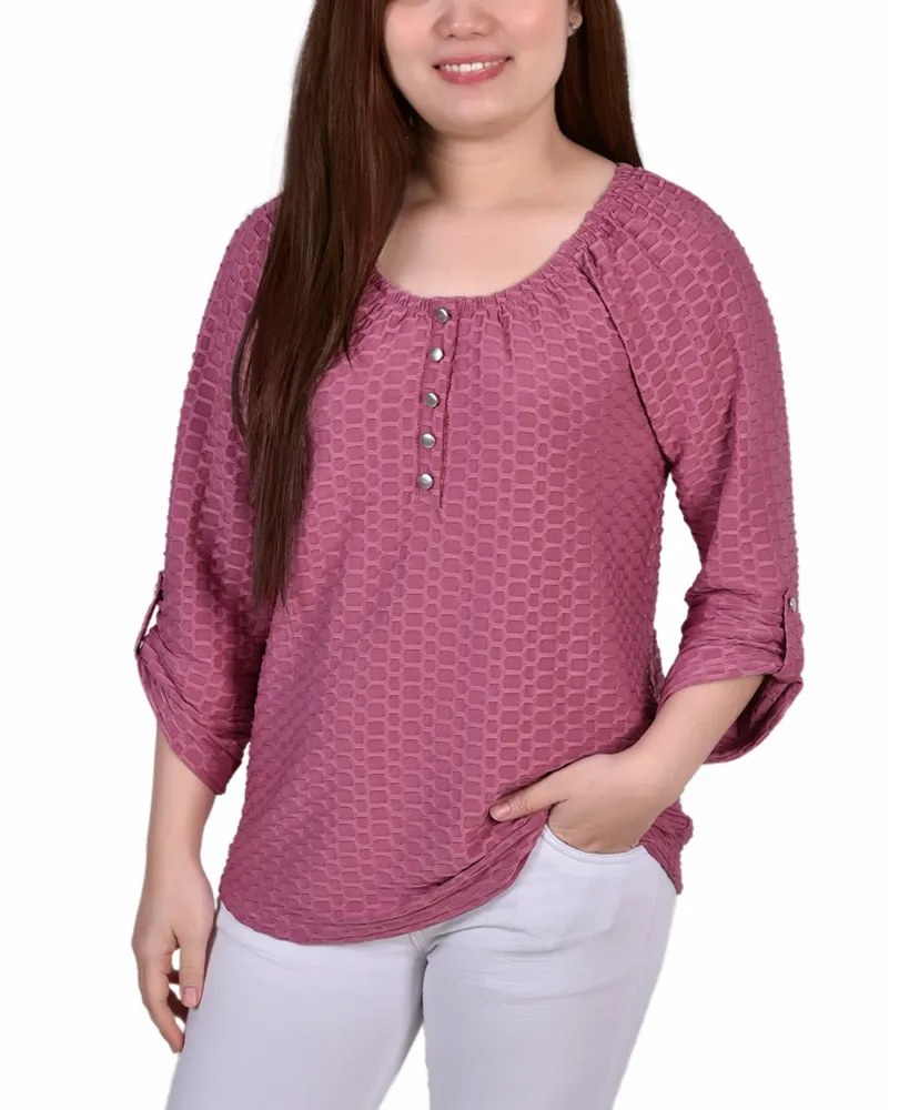 Short Sleeve Henley Top, Created for Macy's