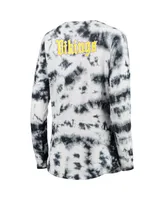 Women's Black Minnesota Vikings Tie-Dye Long Sleeve T-shirt