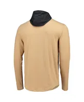 Men's Gold, Black New Orleans Saints Active Block Hoodie Long Sleeve T-shirt