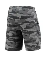 Men's Charcoal and Gray Alabama Crimson Tide Camo Backup Terry Jam Lounge Shorts