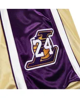 Men's Kobe Bryant Gold-Tone Los Angeles Lakers Hall of Fame Class 2020 Authentic Hardwood Classics Shorts - Gold