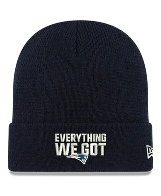 Men's Navy New England Patriots Everything We Got Cuffed Knit Hat