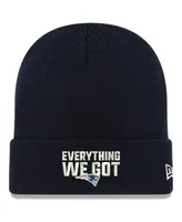 Men's Navy New England Patriots Everything We Got Cuffed Knit Hat