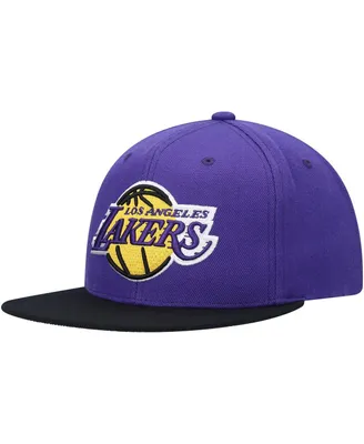 Men's Purple Los Angeles Lakers Hardwood Classics Bandana Undervisor Snapback Hat