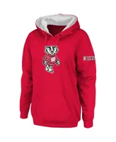 Women's Cardinal Wisconsin Badgers Big Logo Pullover Hoodie