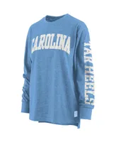 Women's Carolina Blue North Tar Heels Two-Hit Canyon Long Sleeve T-shirt