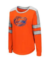 Women's Orange Florida Gators Trey Dolman Long Sleeve T-shirt